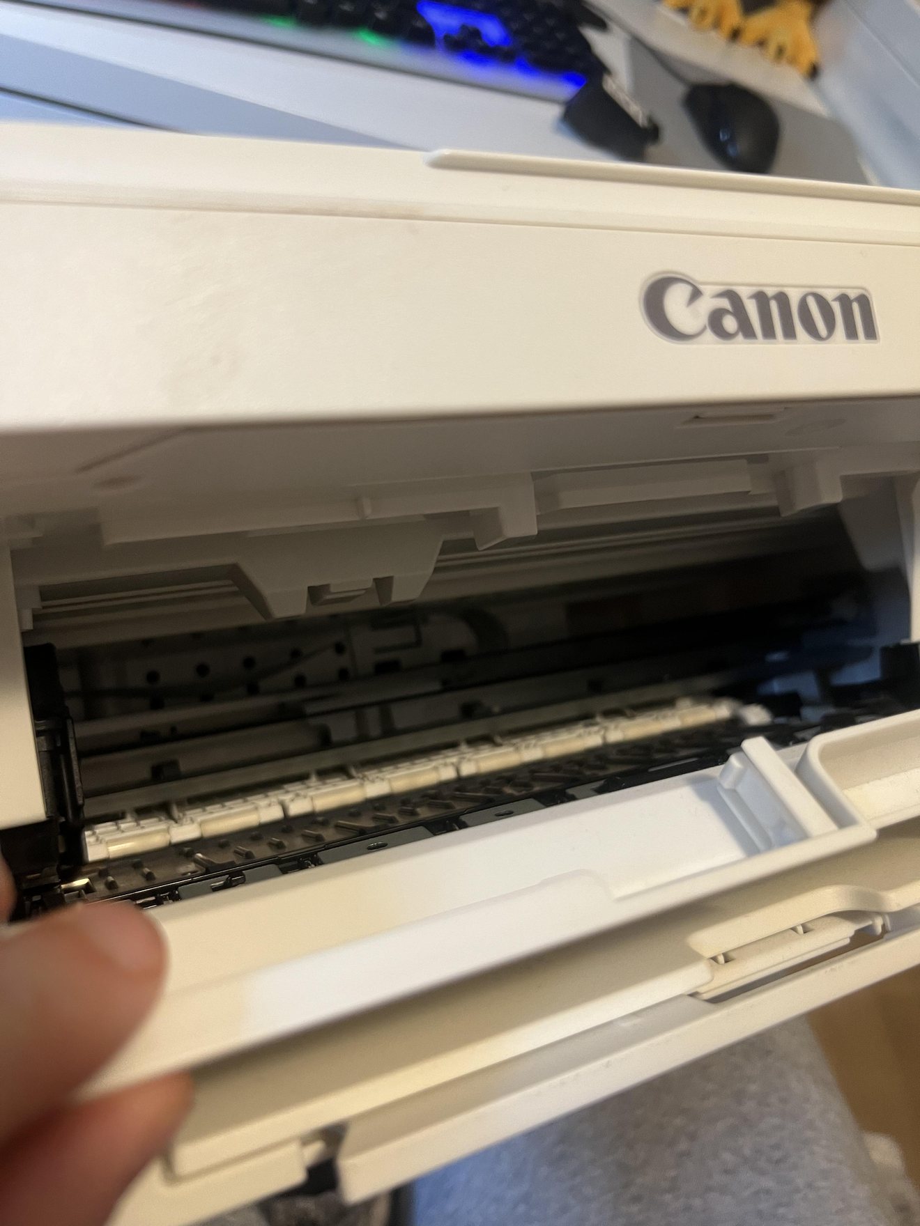 Ink-cartridge access hatch open on my Canon PIXMA TS3351 printer