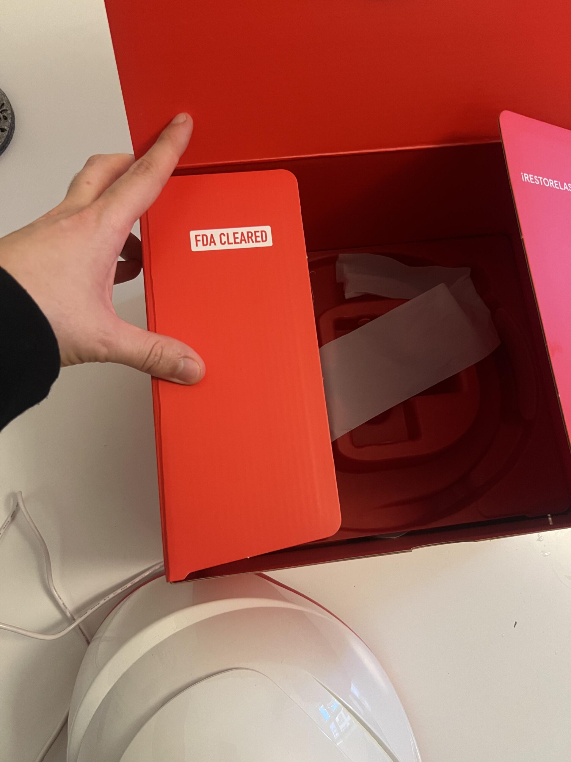 iRestore Professional Verpackung mit Hinweis auf FDA-Freigabe