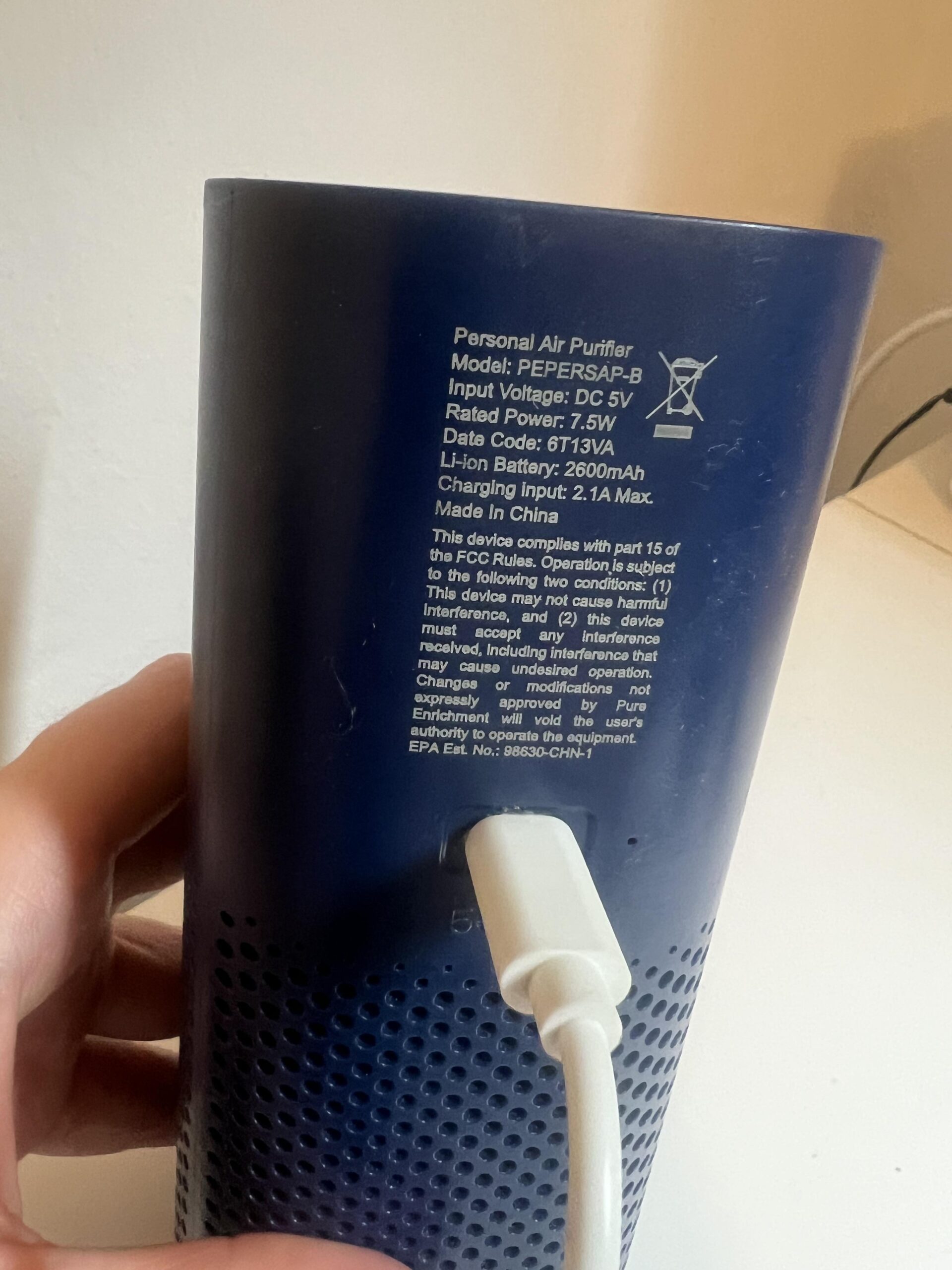 Foto originale del test di Pure Enrichment PureZone Mini: ricarica (1)